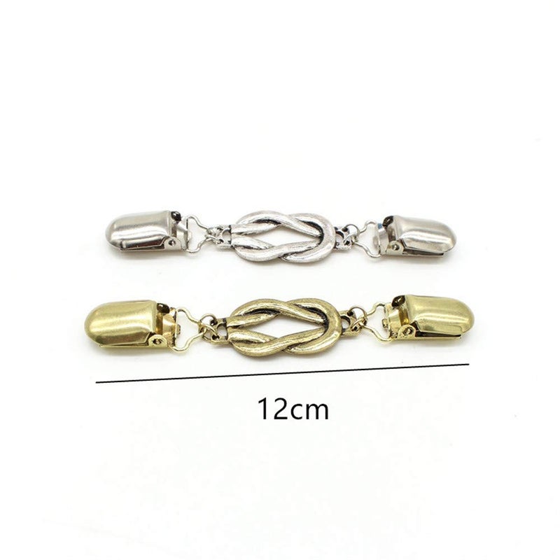 EvaGO 2 Pieces Retro Sweater Clips Cardigan Collar Clip Women Brooch Shawl Clips - M04 - Image 2